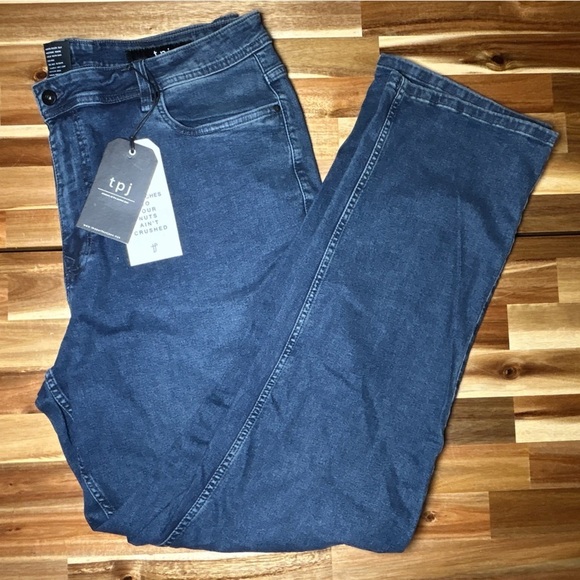 TPJ The Perfect Jean Thick Thicc Captain Midnight Blue Stretch Jeans 42x34 - Picture 4 of 12